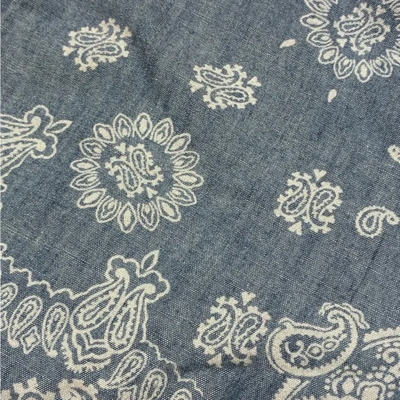 Polo by Ralph Lauren Blue Bandana Paisley Chambray Jean Shorts Women’s Size 4 - Picture 5 of 9